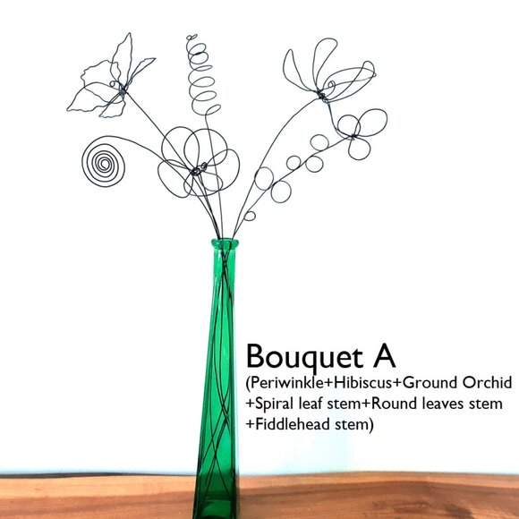 Handmade Wire Flowers Made to Order Made In Canada One of a kind Metal Bouquet - Picture 3 of 13